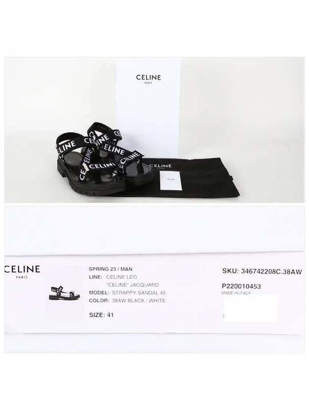 Leo Strappy Sandals Black - CELINE - BALAAN 6