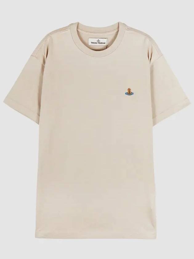 ORB Logo Cotton Short Sleeve T-Shirt Birch - VIVIENNE WESTWOOD - BALAAN 3