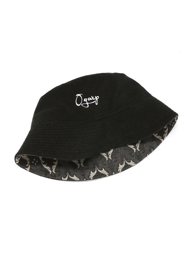 JACQUARD PATTERN WARM BUCKET HAT BLACK - OGARP - BALAAN 1