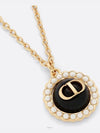 Petit CD Baroque Necklace Black Gold - DIOR - BALAAN 2