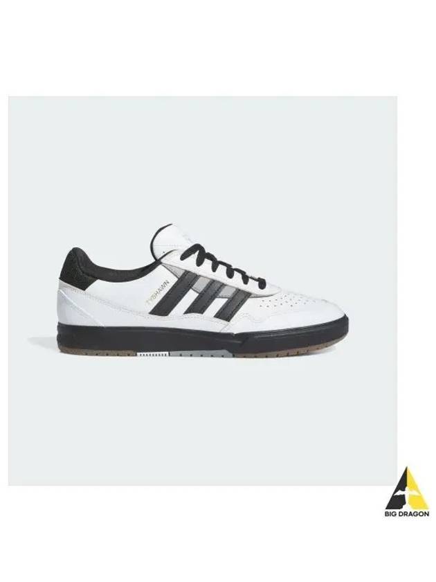 TYSHAWN II Leather Low Top Sneakers Black Crystal White - ADIDAS - BALAAN 2