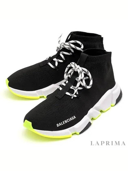 Speed Runner Lace-Up Sneakers Black - BALENCIAGA - BALAAN.