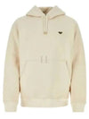 Prada Cotton Fleece Hoodie Natural - PRADA - BALAAN 2