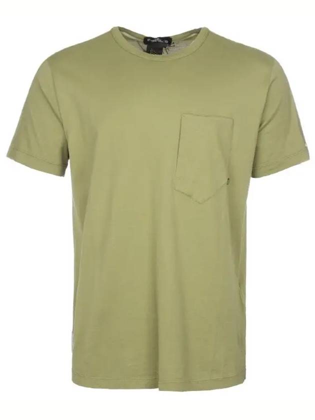 Shadow Project Back Printing Pocket Short Sleeve T-Shirt Green - STONE ISLAND - BALAAN 7