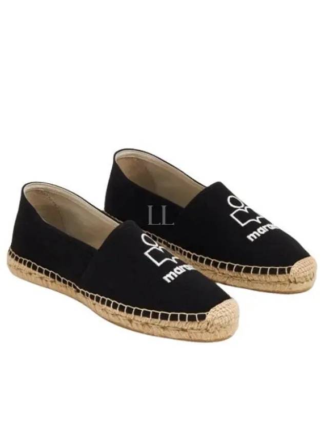 Canae Embroidered Logo Canvas Espadrilles Shoes Black - ISABEL MARANT - BALAAN 2