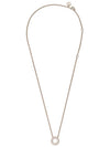 Rose Logo Pave Circle Collier Necklace Rose Gold - PANDORA - BALAAN 4