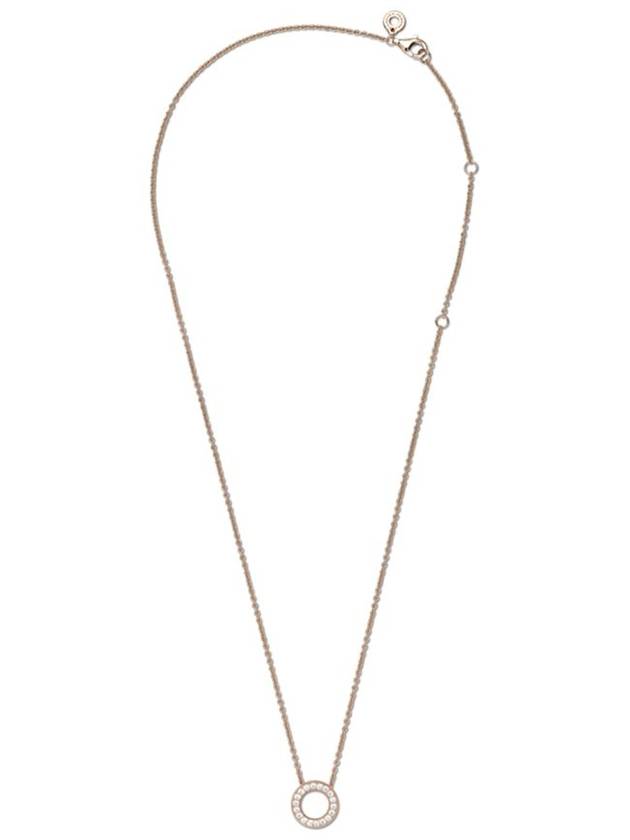 Rose Logo Pave Circle Collier Necklace Rose Gold - PANDORA - BALAAN 4