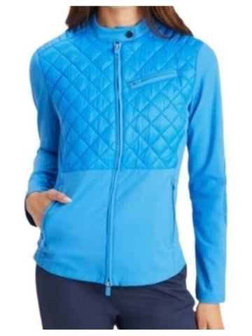 Women's Tech Interlock Slim Fit Hybrid Quilted Nylon Jacket Cerulean - G/FORE - BALAAN 1