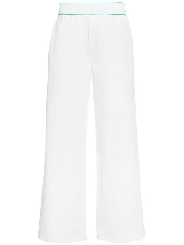 Women's Elastic Cotton Tennis Straight Pants White - BOTTEGA VENETA - BALAAN 2