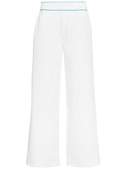 Women's Elastic Cotton Tennis Straight Pants White - BOTTEGA VENETA - BALAAN 2