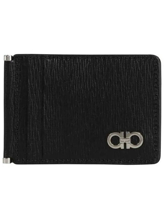 Gancini Credit Card Wallet Black - SALVATORE FERRAGAMO - BALAAN 2