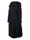 Women's Detachable Belted Long Padding Black - BURBERRY - BALAAN 3