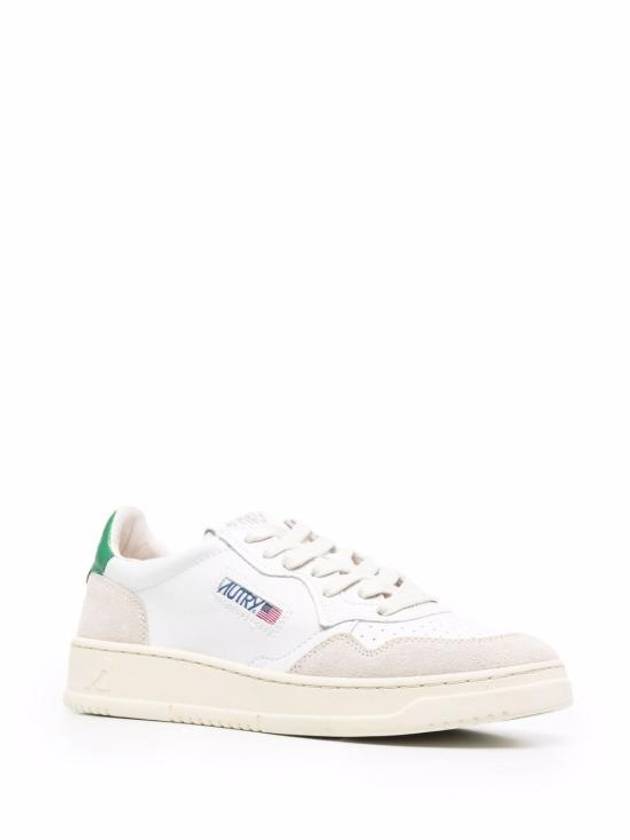 Men's Medalist Leather Low Top Sneakers Green Tab - AUTRY - BALAAN 3