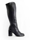 Tabi Knee High Calf Leather Long Boots Black - MAISON MARGIELA - BALAAN 2