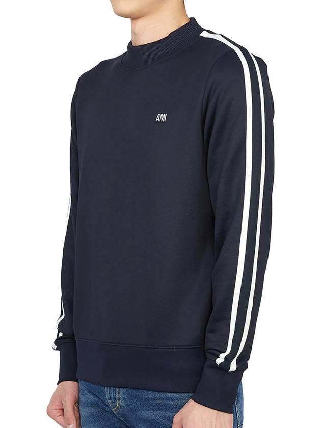 Track Crew Sweatshirt Nautic Blue - AMI - BALAAN 3