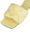 Women's Lido Leather Slippers Yellow - BOTTEGA VENETA - 8