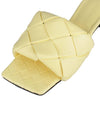 Women's Lido Leather Slippers Yellow - BOTTEGA VENETA - BALAAN 8