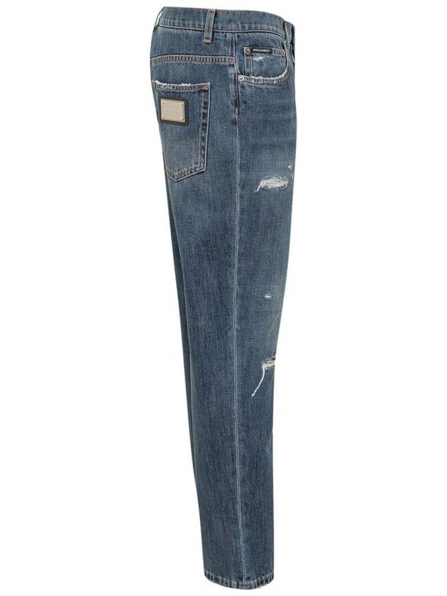 Denim Straight Pants GYJDADG8KO2 S9001 BLUE - DOLCE&GABBANA - BALAAN 4