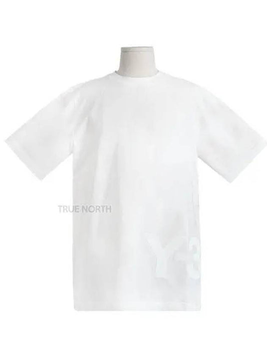 Big Logo Cotton Short Sleeve T-Shirt White - Y-3 - BALAAN 2