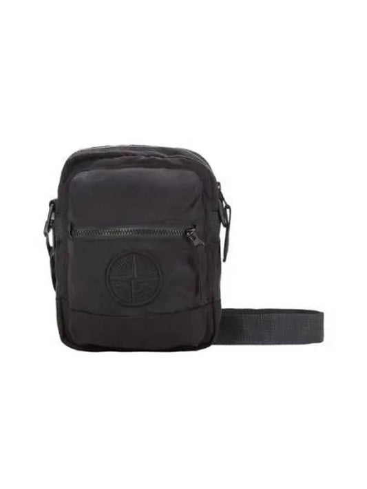 Logo Patch Cross Bag Black - STONE ISLAND - BALAAN 2