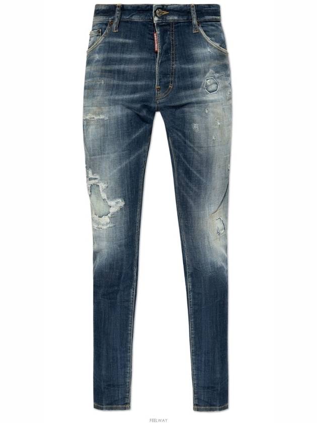 Distressed Skinny Cut Jeans Blue - DSQUARED2 - BALAAN 6