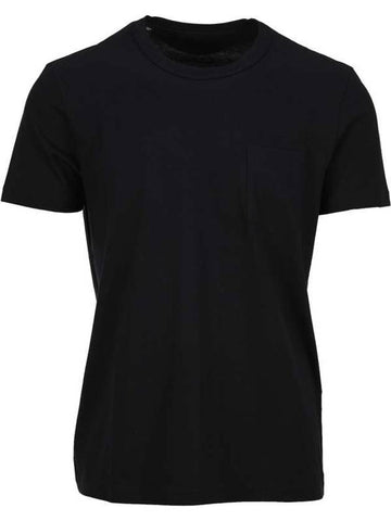 Chest Pocket Short Sleeve T-Shirt Black - TOM FORD - BALAAN 1