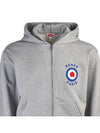 Mini Logo Hooded Zip Up Grey - KENZO - BALAAN 5