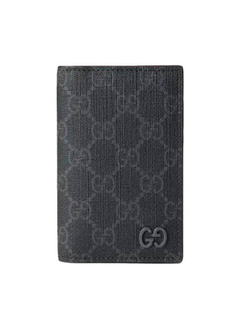 GG Supreme Bordeaux Interior Long Card Wallet Black - GUCCI - BALAAN 1