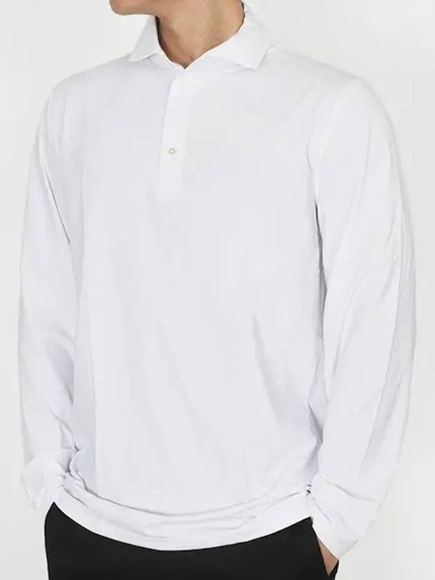 Men's Golf Long Sleeve Polo Shirt Snow - G/FORE - BALAAN 2