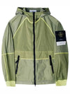 Watro Nylon Hooded Jacket Lime Green - STONE ISLAND - BALAAN 2