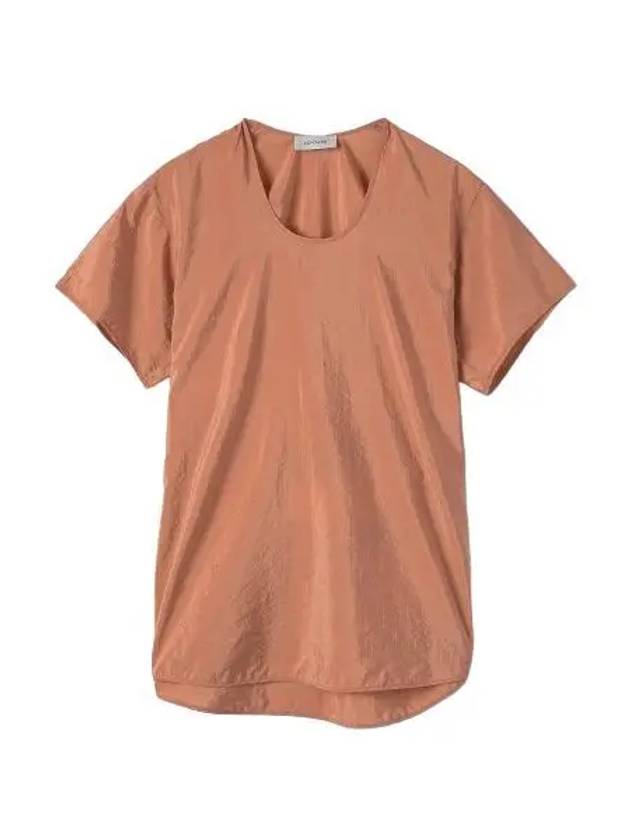 Scoop neck short sleeve t shirt orange - LEMAIRE - BALAAN 1