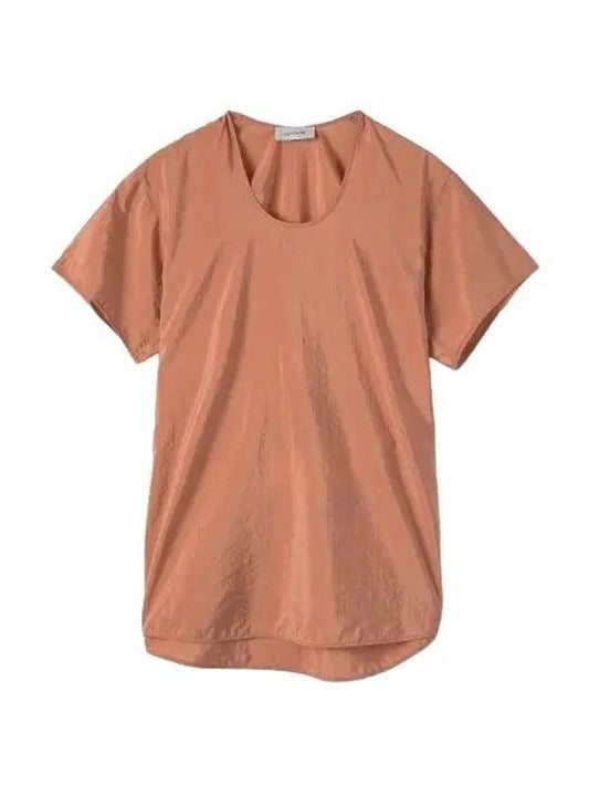 Scoop neck short sleeve t shirt orange - LEMAIRE - BALAAN 1