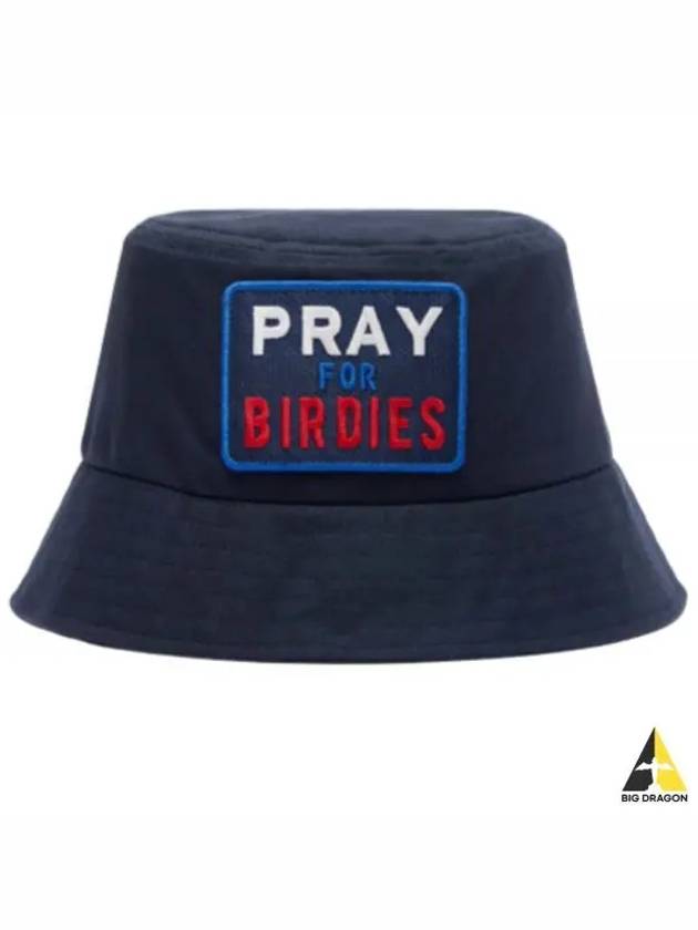 Pray for Birdies Cotton Bucket Hat Navy - G/FORE - BALAAN 2