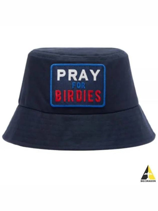 Pray for Birdies Cotton Bucket Hat Navy - G/FORE - BALAAN 2