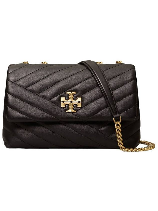 Kira Chevron Convertible Strap Small Shoulder Bag Black - TORY BURCH - BALAAN 1