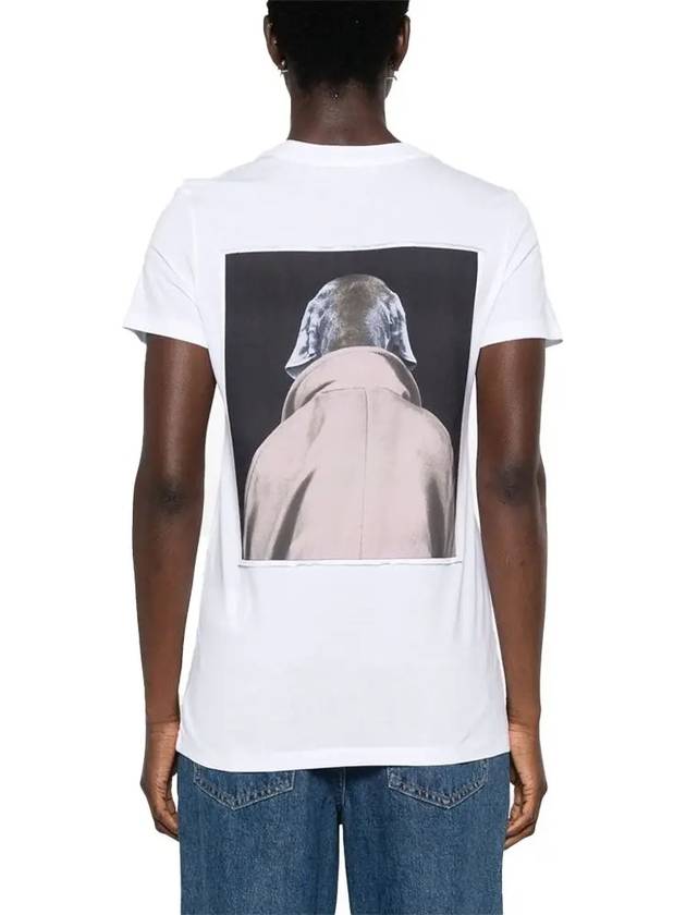 Cypria Print Cotton Short Sleeve T-Shirt White - MAX MARA - BALAAN 4