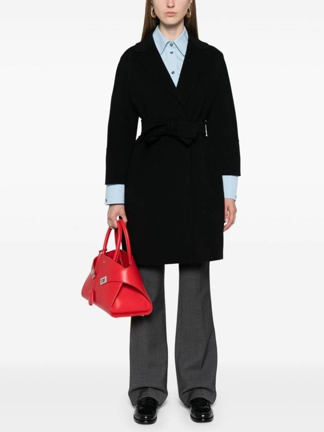 Women's Arona Virgin Wool Single Coat Black - S MAX MARA - BALAAN 6