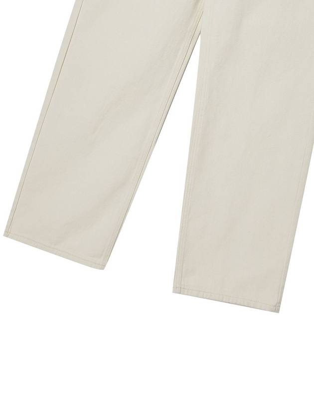 Women's Cotton Twill SemiWide Jeans Ivory GB1 WDPT 51 CRM - THE GREEN LAB - BALAAN 4