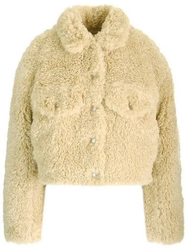 FAZIA Teddy Shearling Short Jacket Ecru MA0131FA A3A54E 23EC - ISABEL MARANT - BALAAN 1