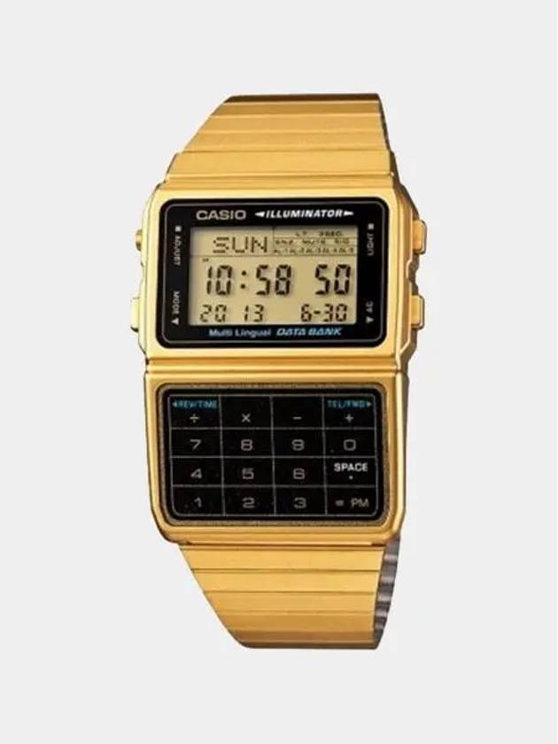 DBC 611G 1DF DBC 611G 1 data bank data bank calculator gold men's metal watch - CASIO - BALAAN 5