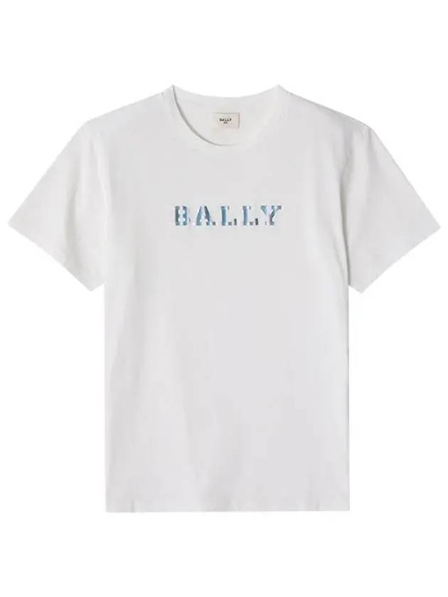 MJE057 7S319 U101 Logo Men s Short Sleeve T Shirt - BALLY - BALAAN 3