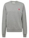 Small Heart Logo Sweatshirt Grey - AMI - BALAAN 2