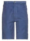 Raw Edge Cotton Bermuda Shorts Blue - MAISON MARGIELA - BALAAN 2