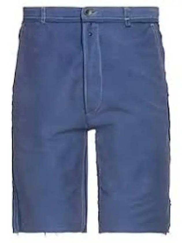 Raw Edge Cotton Bermuda Shorts Blue - MAISON MARGIELA - BALAAN 2