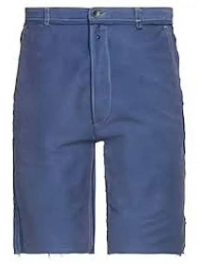 Raw Edge Cotton Bermuda Shorts Blue - MAISON MARGIELA - BALAAN 2