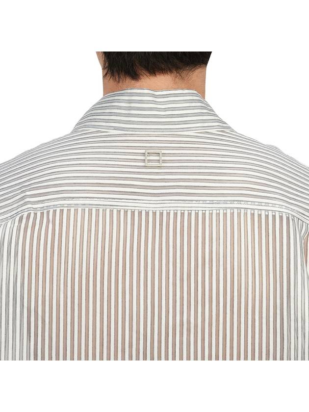 striped long sleeve shirt gray - WOOYOUNGMI - BALAAN 9