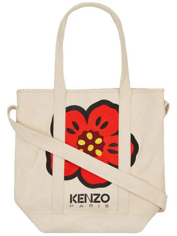 Balk Flower Logo Embroidered Tote Bag Ecour 5SA901 F34 03 - KENZO - BALAAN 1