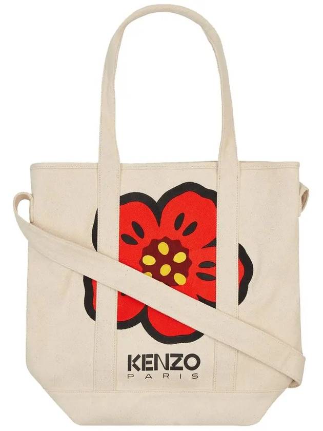 Balk Flower Logo Embroidered Tote Bag Ecour 5SA901 F34 03 - KENZO - BALAAN 2