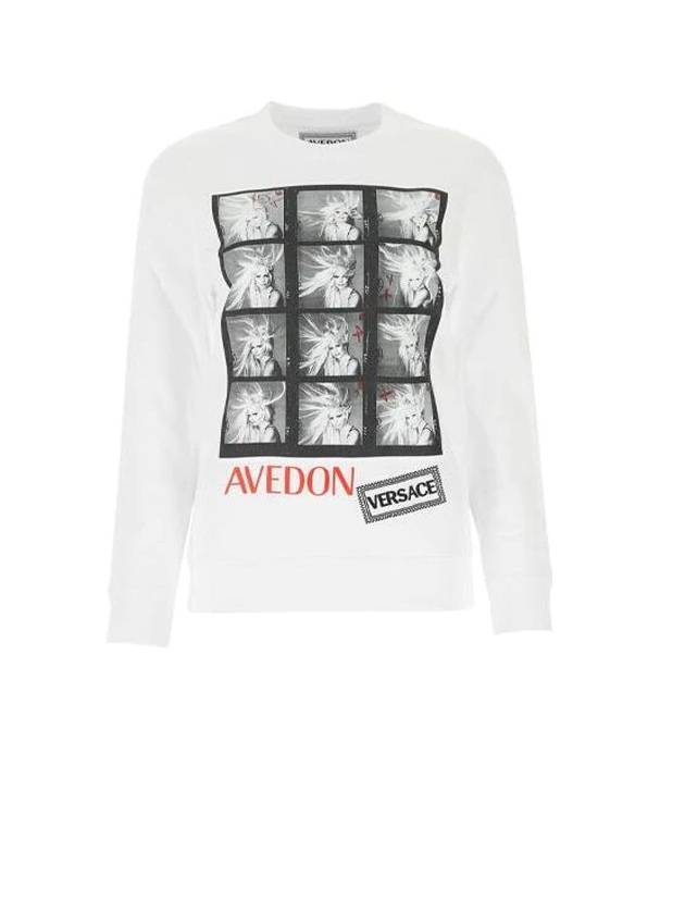 Crew Neck Sweatshirt White - VERSACE - BALAAN 1