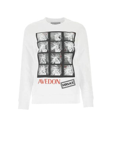 Crew Neck Sweatshirt White - VERSACE - BALAAN 1